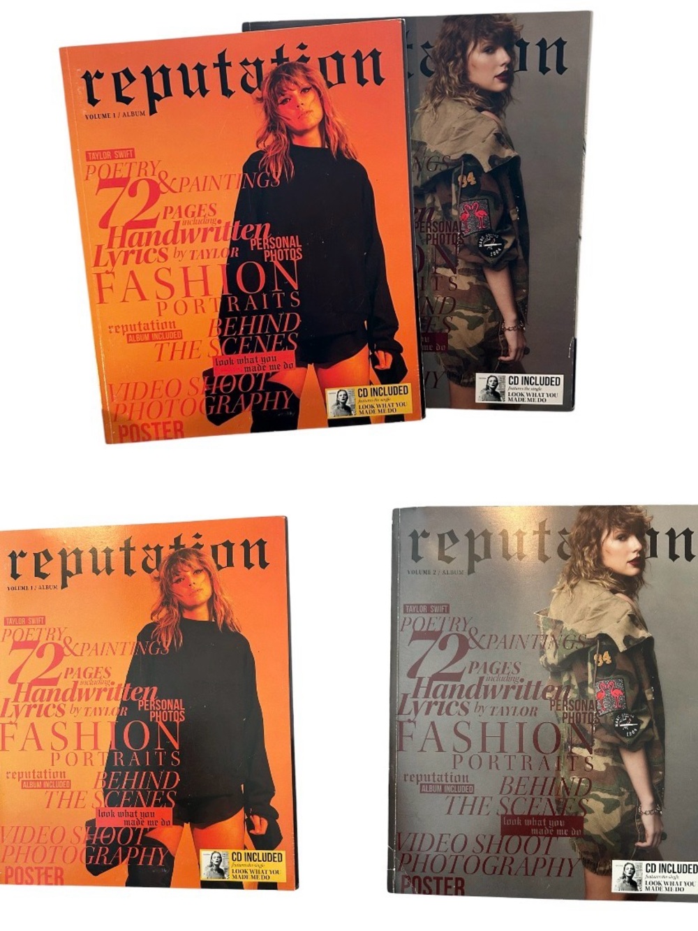 Taylor Swift Reputation Collector's Magazines Vol. 1 and Vol. 2